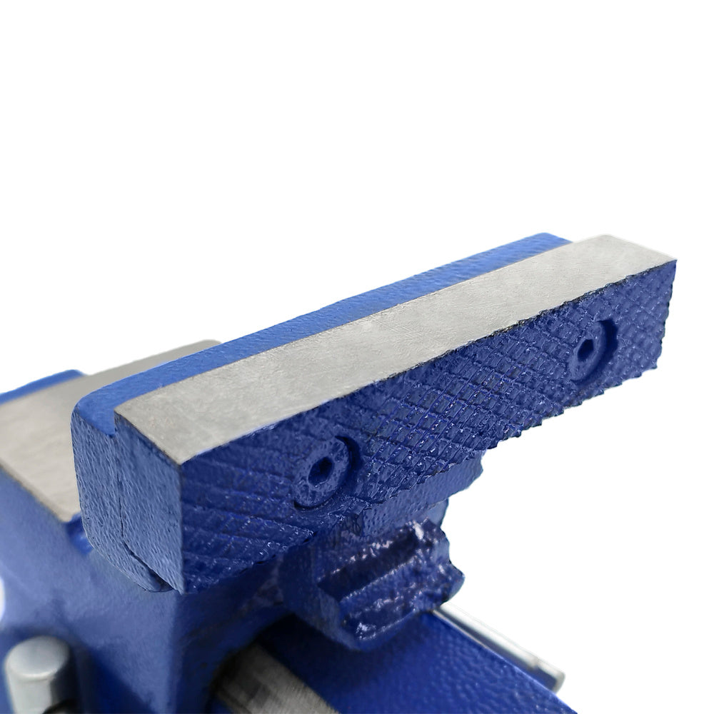 Torno de bancada giratório reforçado de 130 mm, também pode ser utilizado como torno de mesa, torno de fixação, grampo de bancada ou torno para tubos.