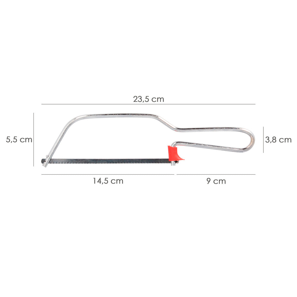 Junior hacksaw with 145 mm blade, hacksaw with handle, handsaw, coping saw, mini hacksaw, limandel