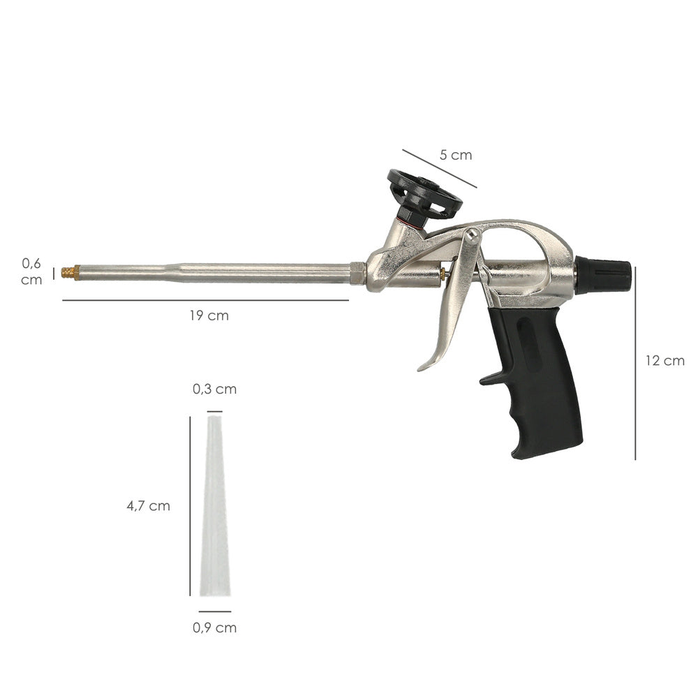 Pistola para espuma poliuretano con adaptador ptfe