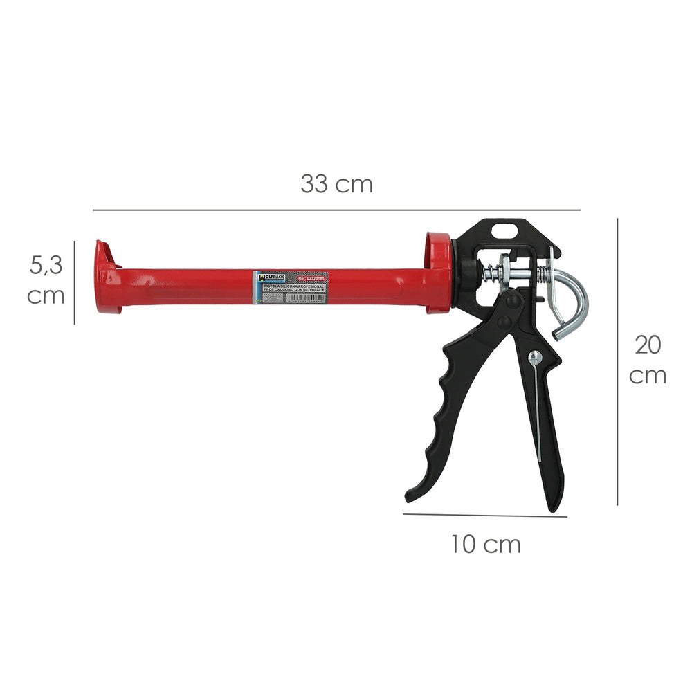 Pistola silicona roja/negra