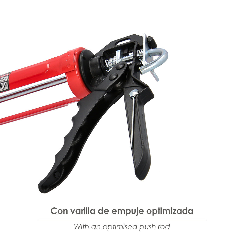 Pistola silicona roja/negra