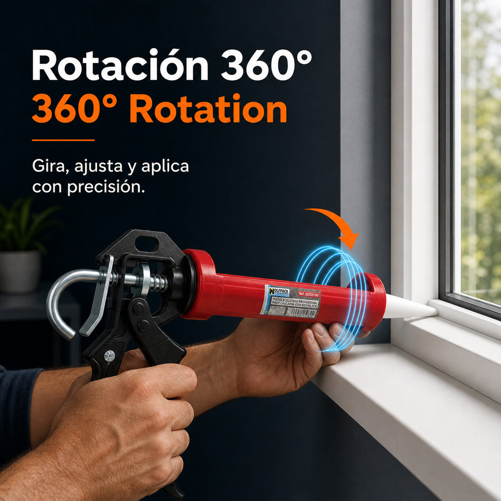 Pistola silicona roja/negra