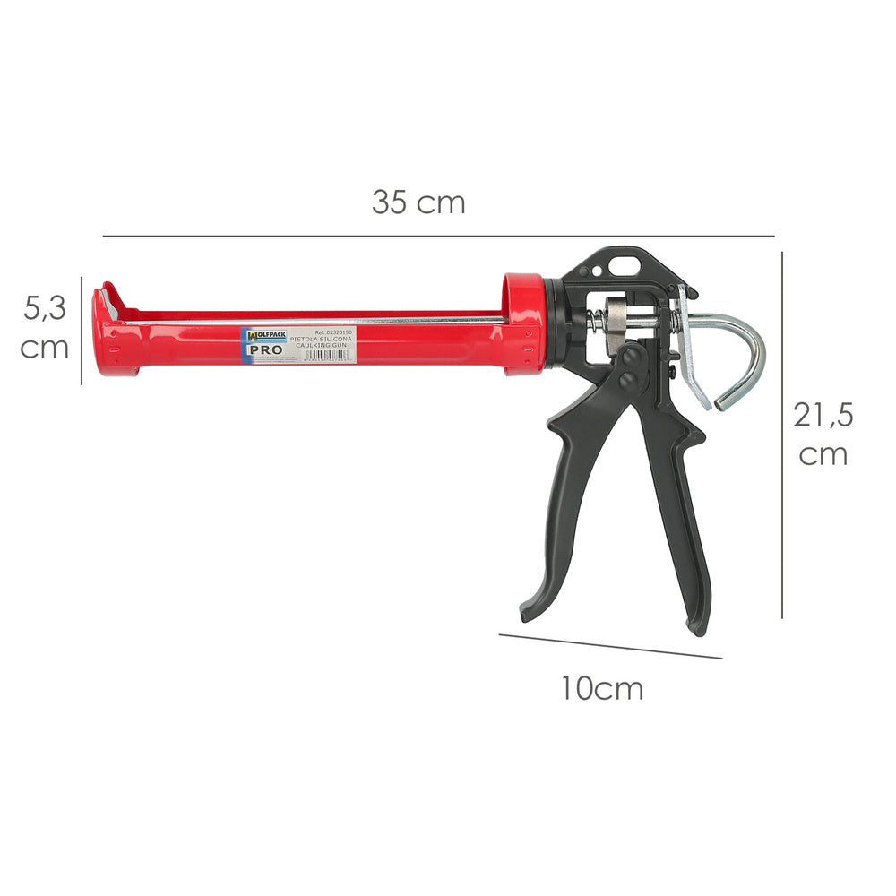 Pistola silicona profesional  roja / negra profesional