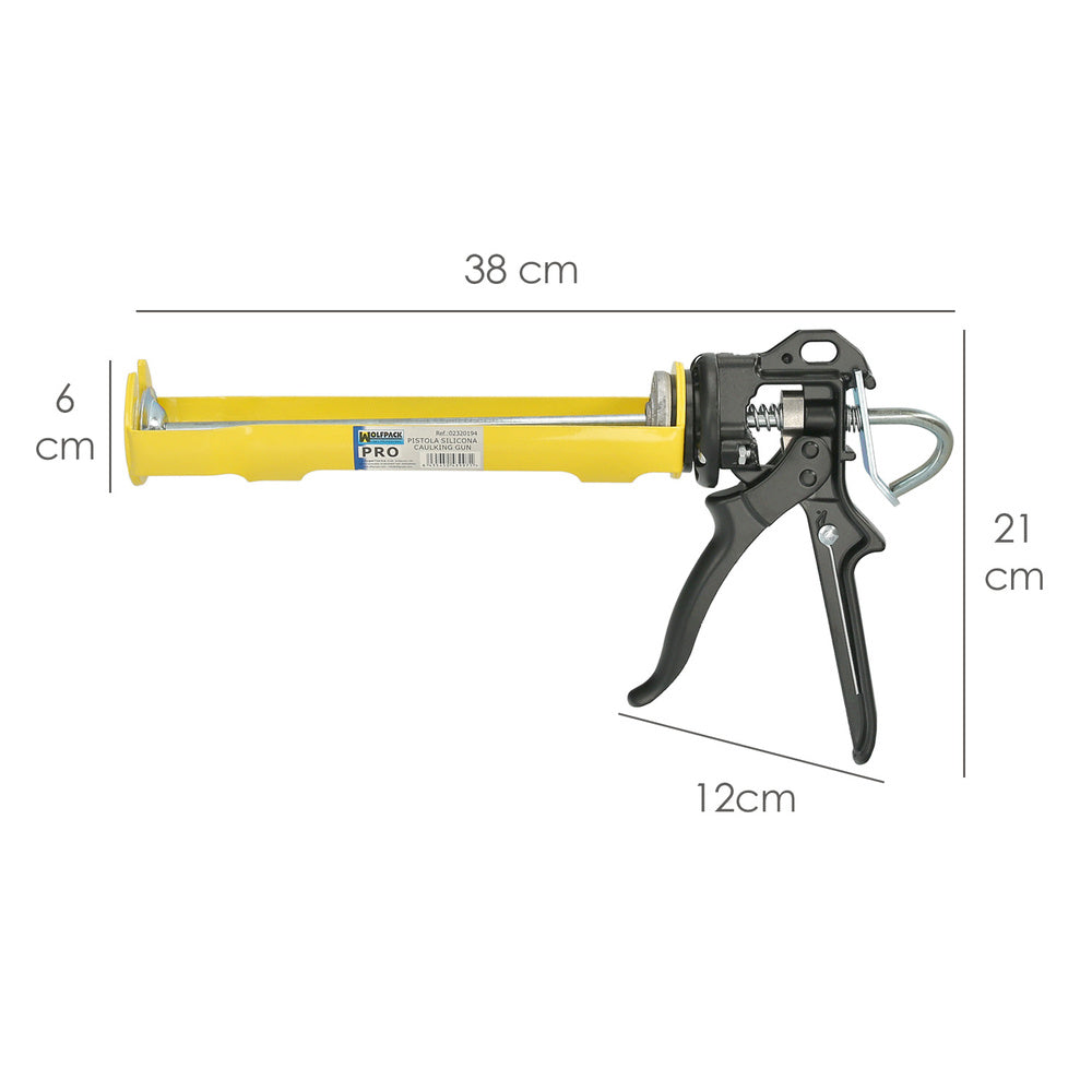 Pistola silicona profesional extrafuerte, cartuchos 310 ml. Pistola selladora silicona, pistola calafateo, pistola calafatear