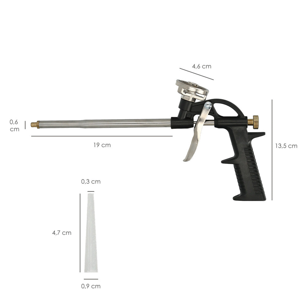Pistola aplicadora espuma poliuretano regulable