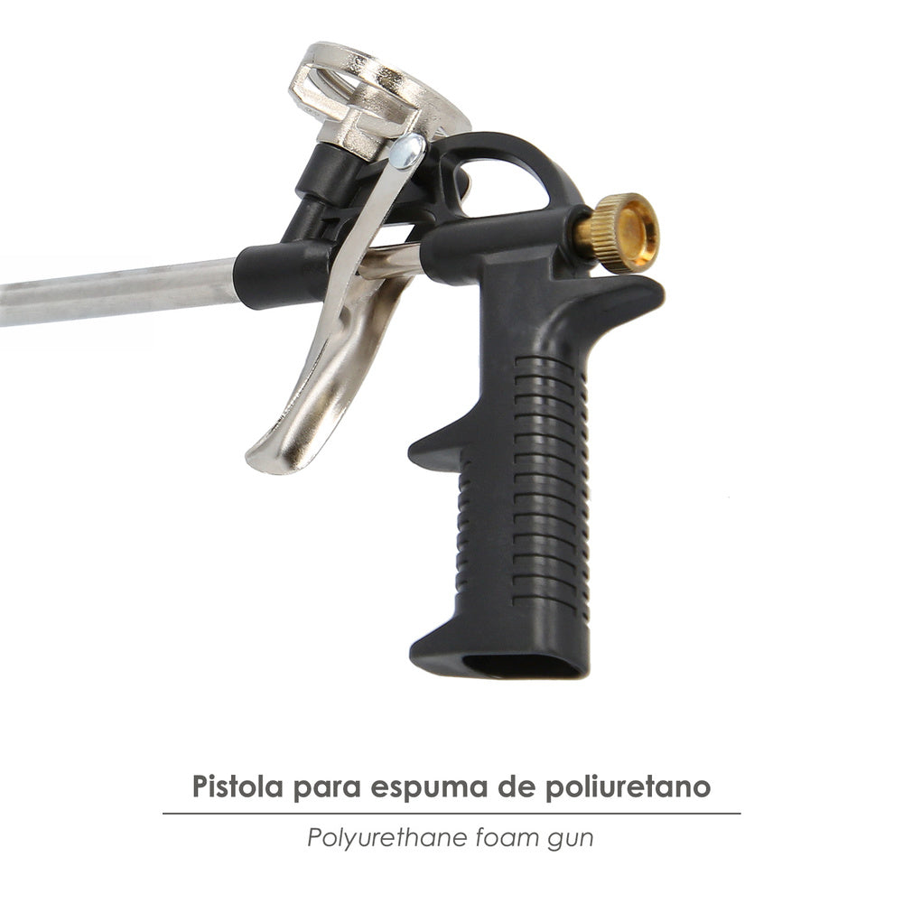 Pistola aplicadora espuma poliuretano regulable
