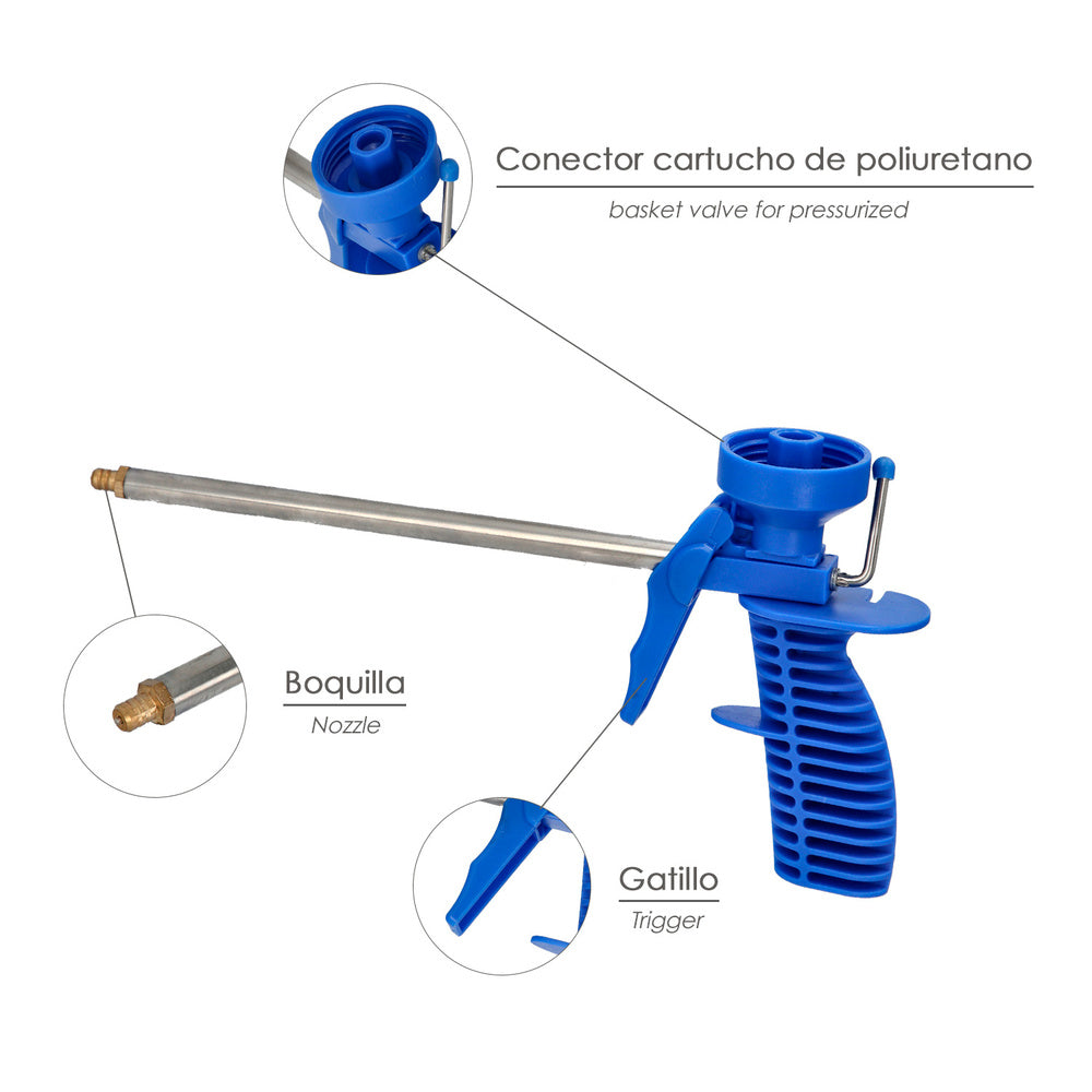 Pistola aplicadora de espuma de poliuretano