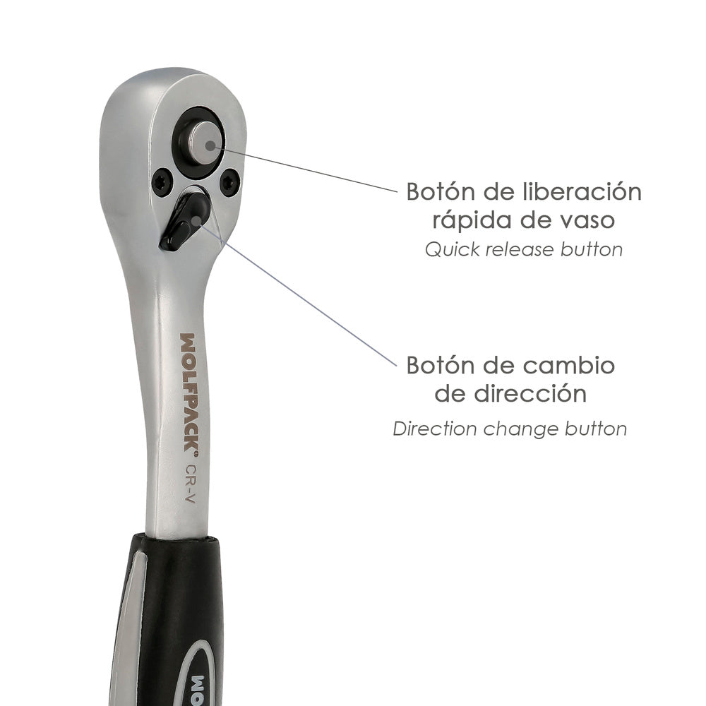 Llave carraca plus 1/4 gran torsión