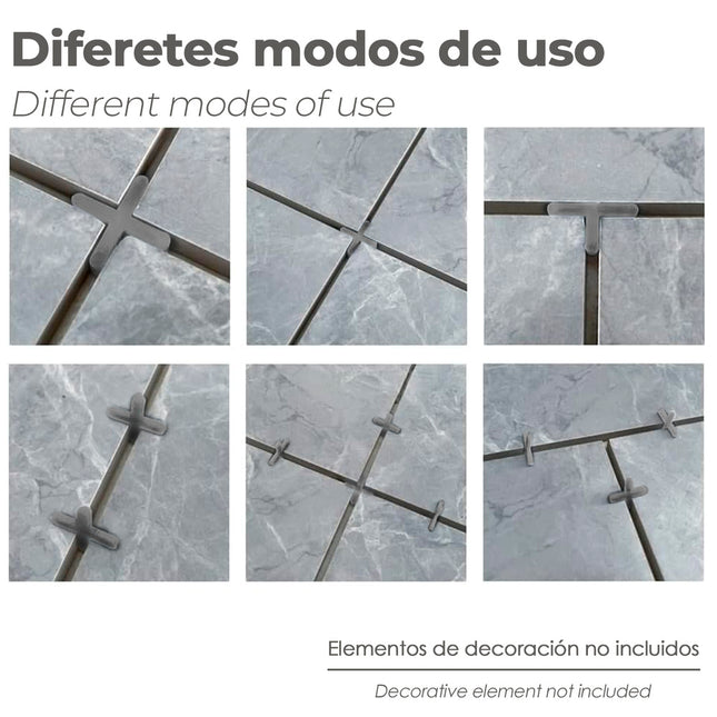 Crucetas cruz / separadores para suelos ceramicos 1 mm. (bolsa 250 piezas)