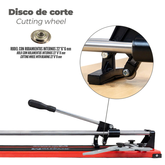 Corta azulejos profesional base acero 600 mm