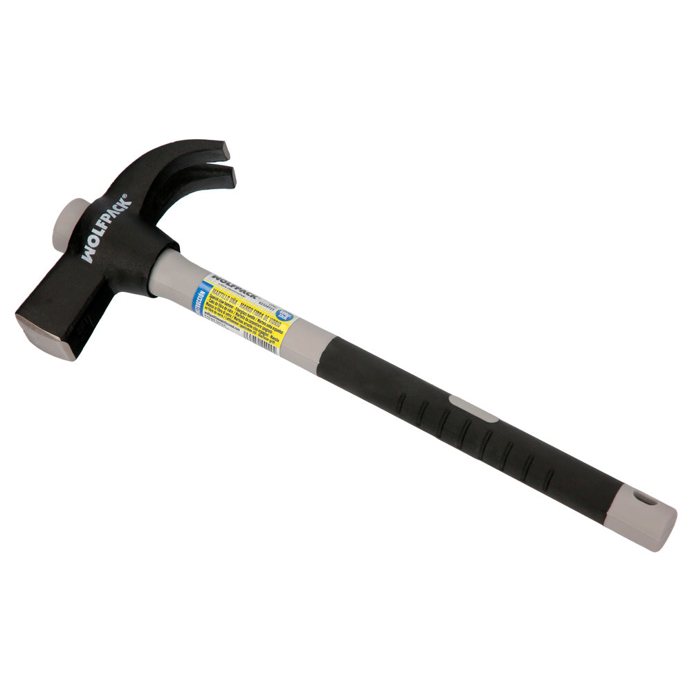 Martillo uña mango fibra vidrio mango fibra vidrio con empuñadura antideslizante. 600 gramos 33 cm