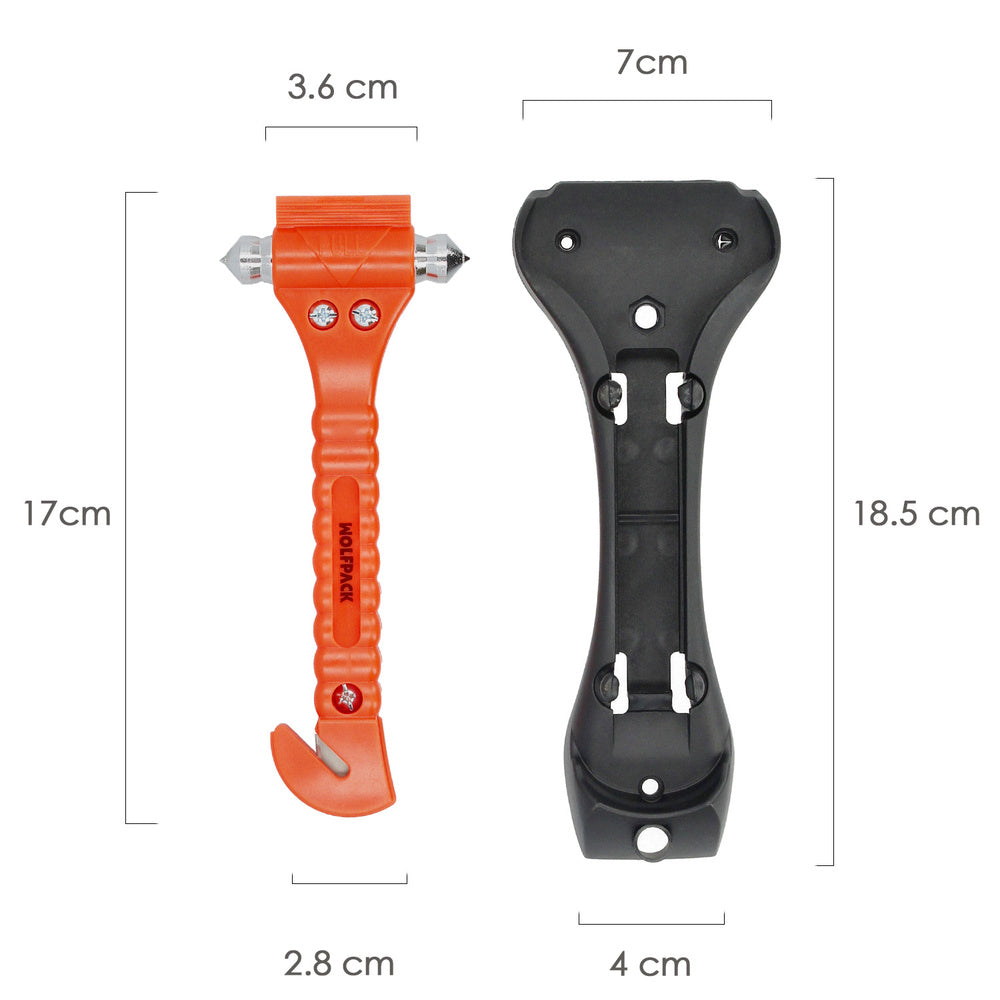 Glass breaker hammer with blade