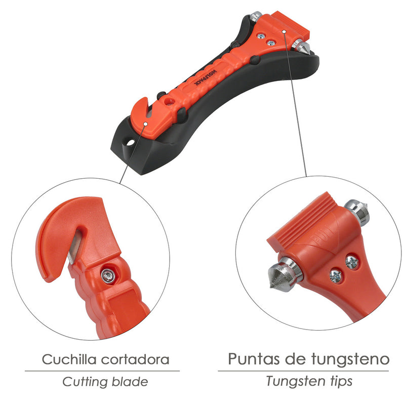 Martillo rompecristales con cuchilla