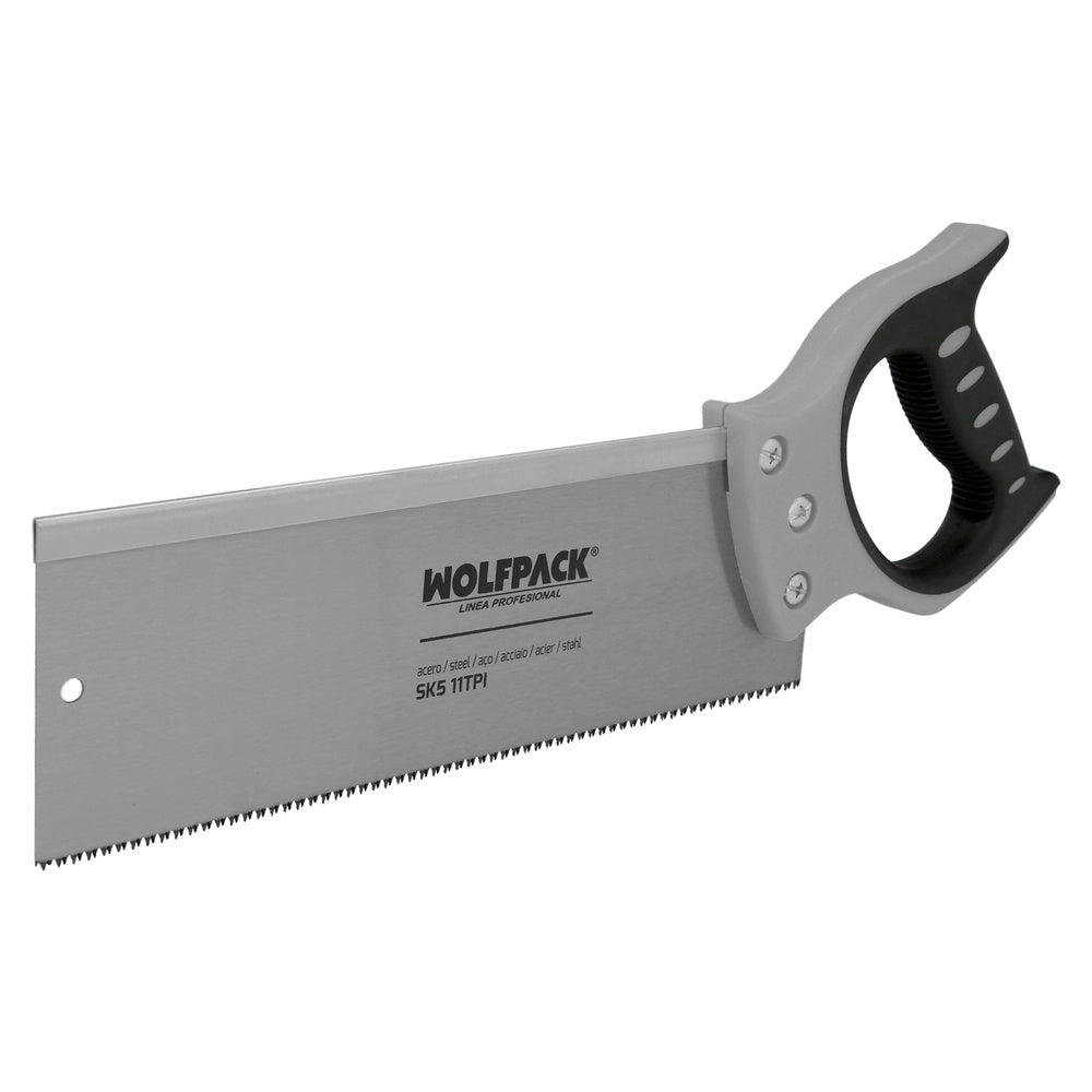 Serrucho costilla bimaterial 300 mm / 12" sierra carpintero, serrucho carpintería, sierra costilla, sierra madera, plástico, etc