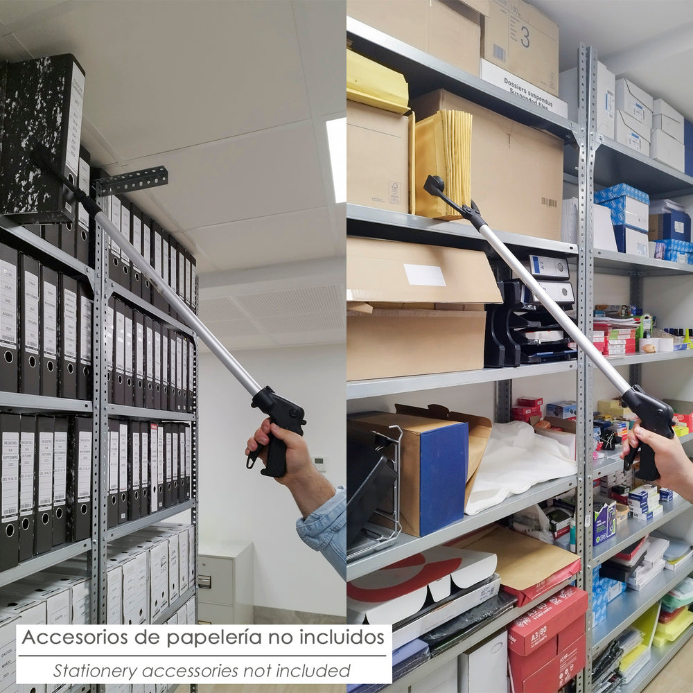Pinza coger objetos 88 cm de aluminio con ventosas y seguro de bloqueo