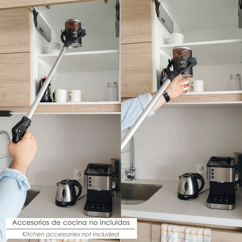 Pinza coger objetos 88 cm de aluminio con ventosas y seguro de bloqueo