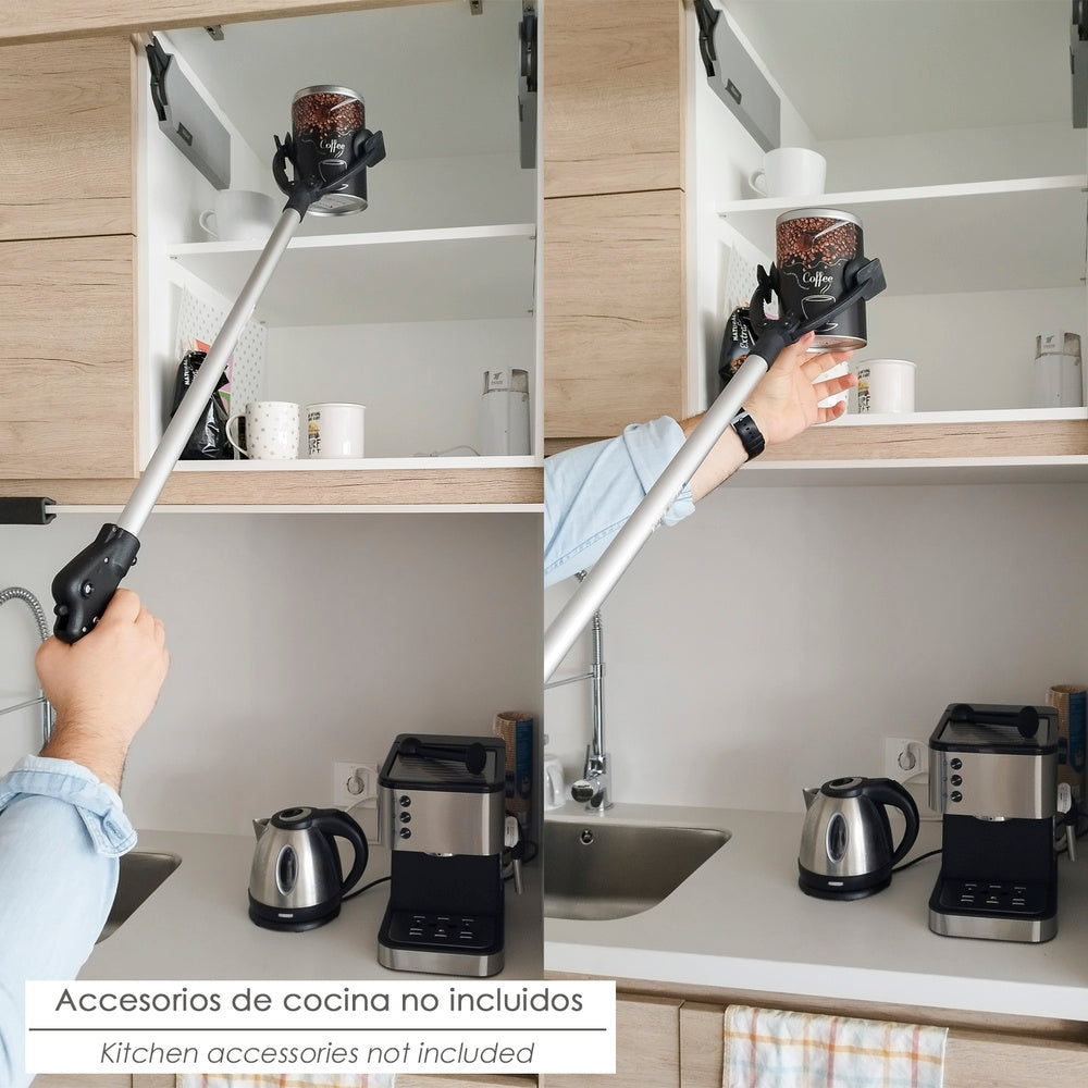 Pinza coger objetos 88 cm de aluminio con ventosas y seguro de bloqueo