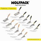 Espátula Wolfpack com cabo de madeira 344 / 165 mm