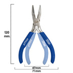 Mini straight nose pliers 120 mm
