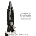 Alicates multifuncion especial cables, multiherramienta electricista, pelacables, cortacables, alicates terminales, alicates.