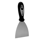 Espátula acero inoxidable ancho 60 mm con mango de goma ergonómico, espátula pintor, espátula masilla, paletina, paleta rascar
