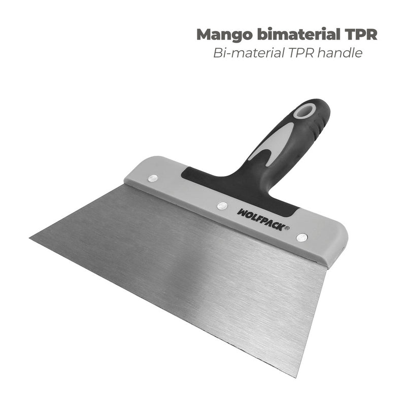 Espatula acero 250 mm. mango TPR
