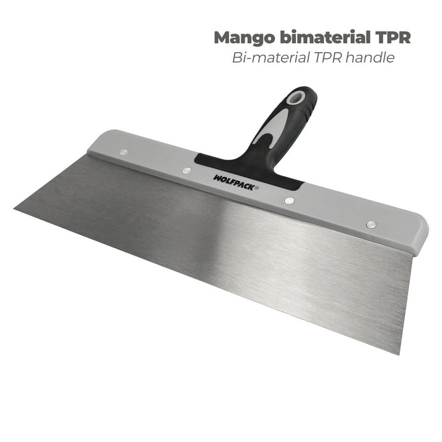 Espatula acero 380 mm. mango TPR