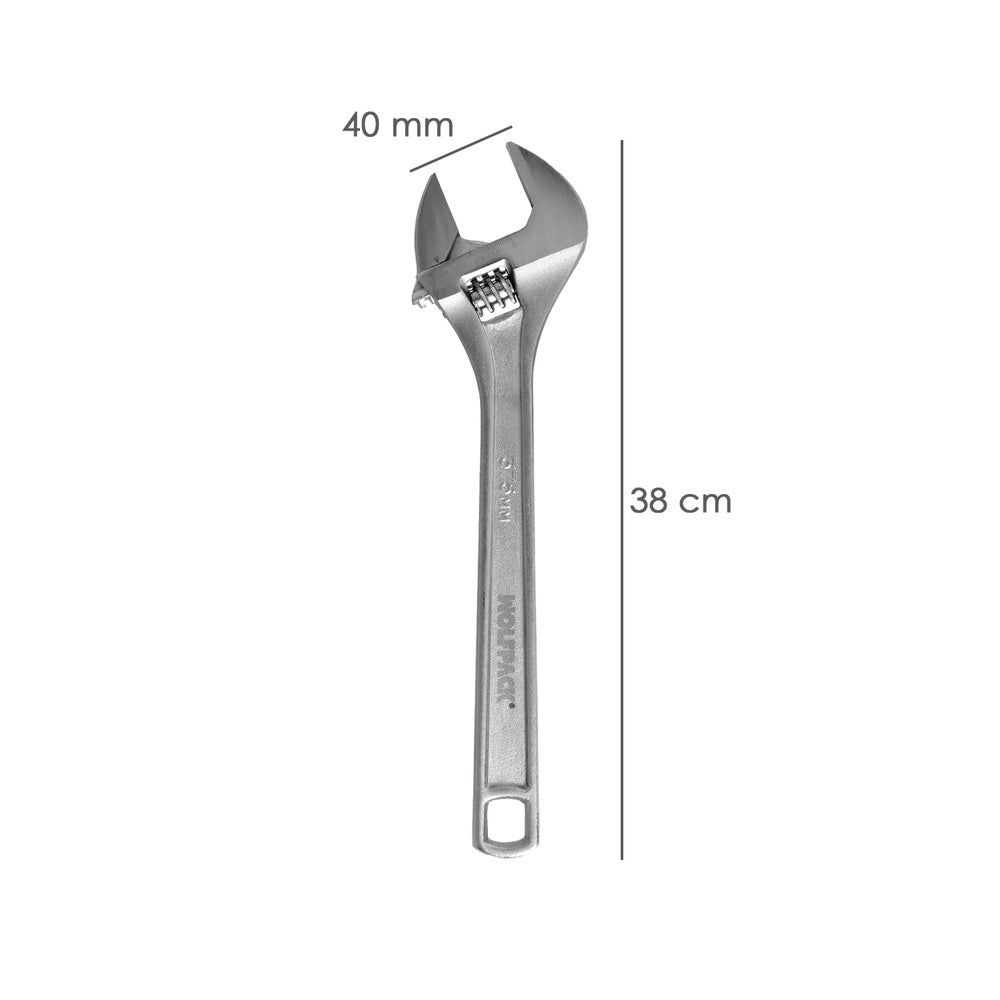 Llave ajustable plus moleta 15"