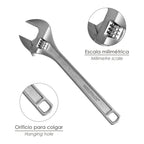 Llave ajustable plus moleta 15"