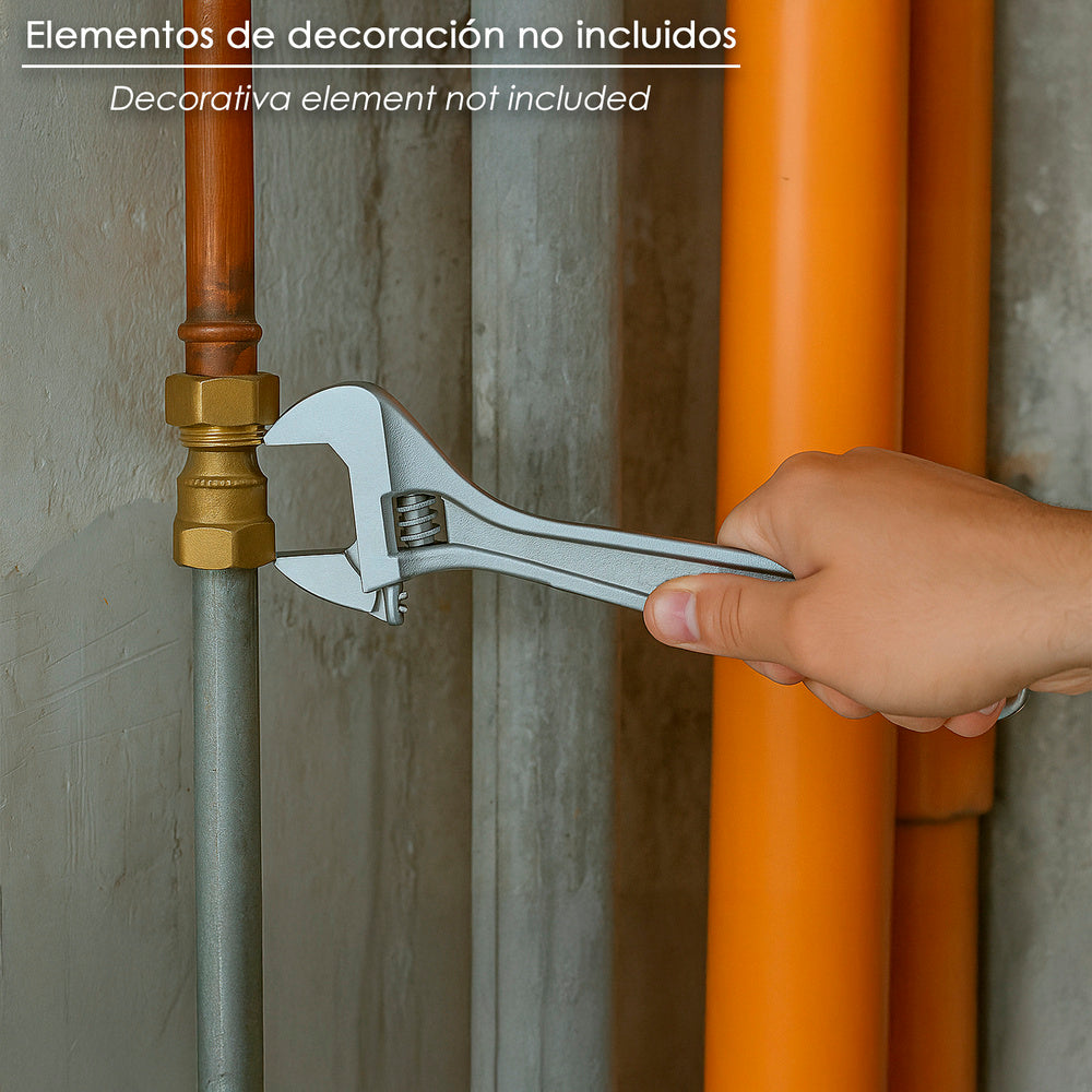 Llave ajustable plus moleta 15"