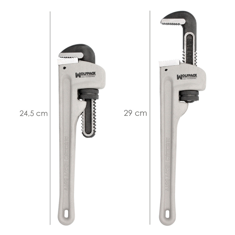 Llave stillson heavy duty aluminio 10" llave para tubos, llave plomería, llave para tuberías, llave grifa.