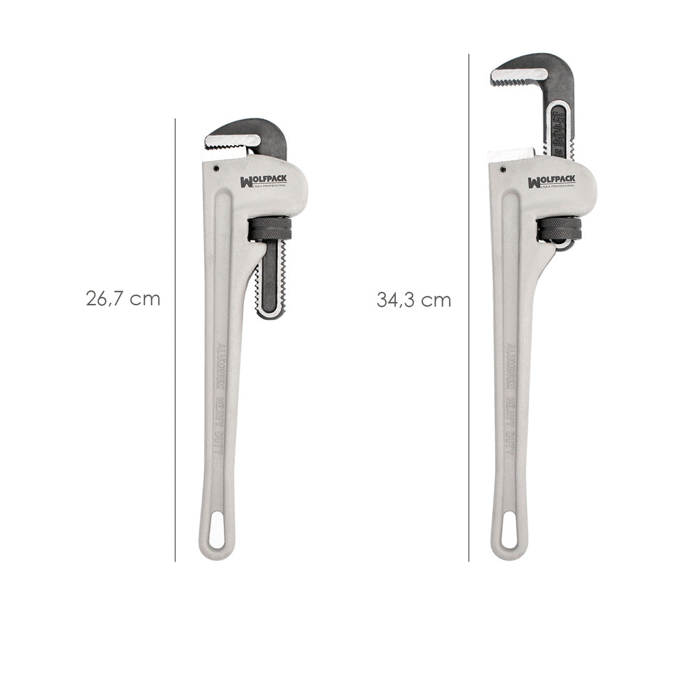 Llave stillson heavy duty aluminio 12" llave para tubos, llave plomería, llave para tuberías, llave grifa.