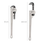 Llave stillson heavy duty aluminio 24" llave para tubos, llave plomeria, llave para tuberias, llave grifa.