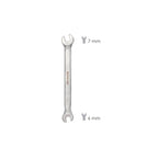 Llave fija plus acero cromo vanadio 6x7 din 3110. Llaves fijas dobles