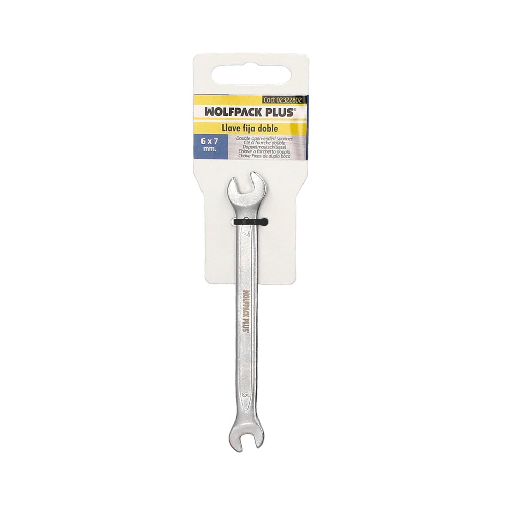 Llave fija plus acero cromo vanadio 6x7 din 3110. Llaves fijas dobles