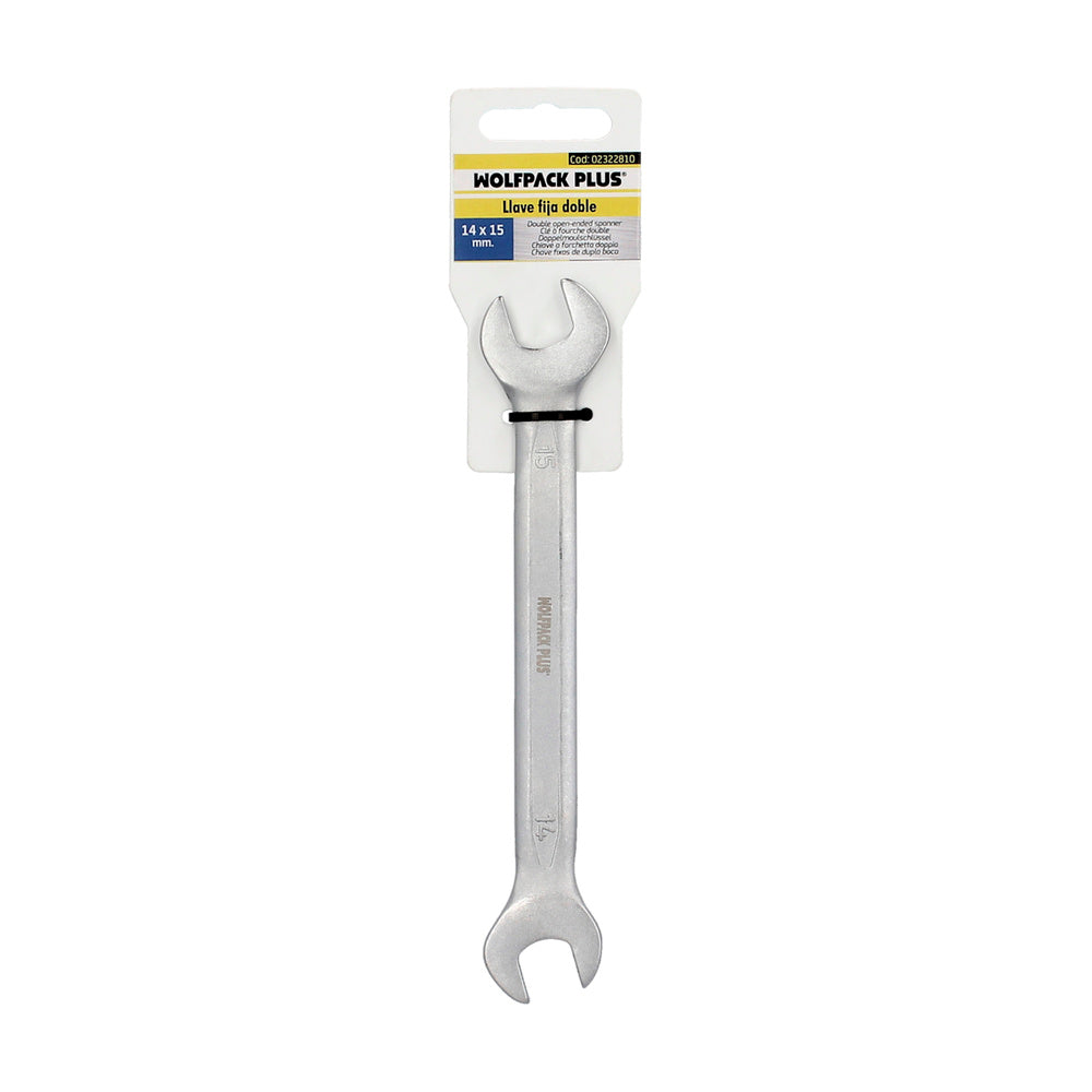 Llave fija plus acero cromo vanadio 14x15 din 3110. Llaves fijas dobles
