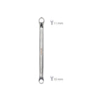 Llave estrella acodada plus acero cromo vanadio 10x11 din 838. Llave doble boca acodada, llave fija estrella acodada