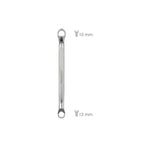 Llave estrella acodada plus acero cromo vanadio 12x13 din 838. Llave doble boca acodada, llave fija estrella acodada