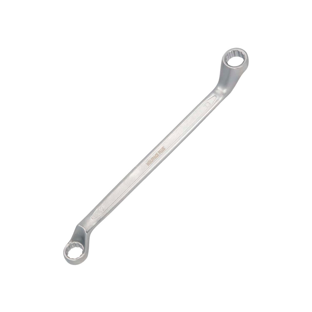 Llave estrella acodada plus acero cromo vanadio 12x13 din 838. Llave doble boca acodada, llave fija estrella acodada