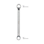 Llave estrella acodada plus acero cromo vanadio 20x22 din 838. Llave doble boca acodada, llave fija estrella acodada