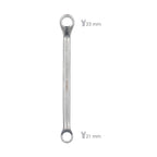 Llave estrella acodada plus acero cromo vanadio 21x23 din 838. Llave doble boca acodada, llave fija estrella acodada