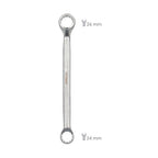 Llave estrella acodada plus acero cromo vanadio 24x26 din 838. Llave doble boca acodada, llave fija estrella acodada