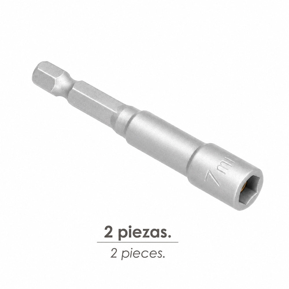 Llave vaso magnética  7 mm (2 piezas)
