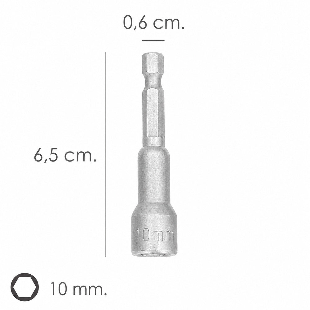 Chave de caixa magnética 10 mm (2 peças)