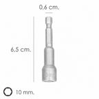 Chave de caixa magnética 10 mm (2 peças)
