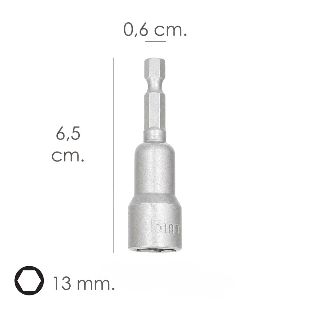 Llave vaso magnética 13 mm (2 piezas)