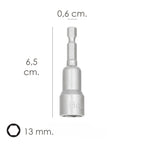 Llave vaso magnética 13 mm (2 piezas)