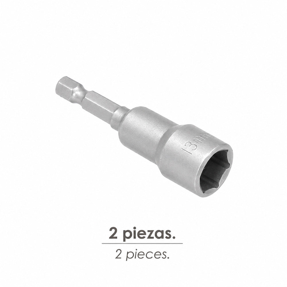 Llave vaso magnética 13 mm (2 piezas)