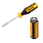 Juego de puntas con destornillador  1/4" 35 piezas. Acero cromo vanadio, kit destorpuntas, puntas destornillador.