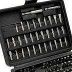 Juego puntas con destornillador 1/4" 99 pza con adaptador. Cromo vanadio, kit llave combinada, kit carraca,